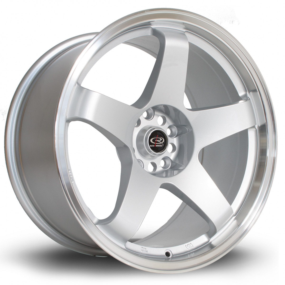 GTR 18x9.5 5x114 ET12 Silver with Polished Lip