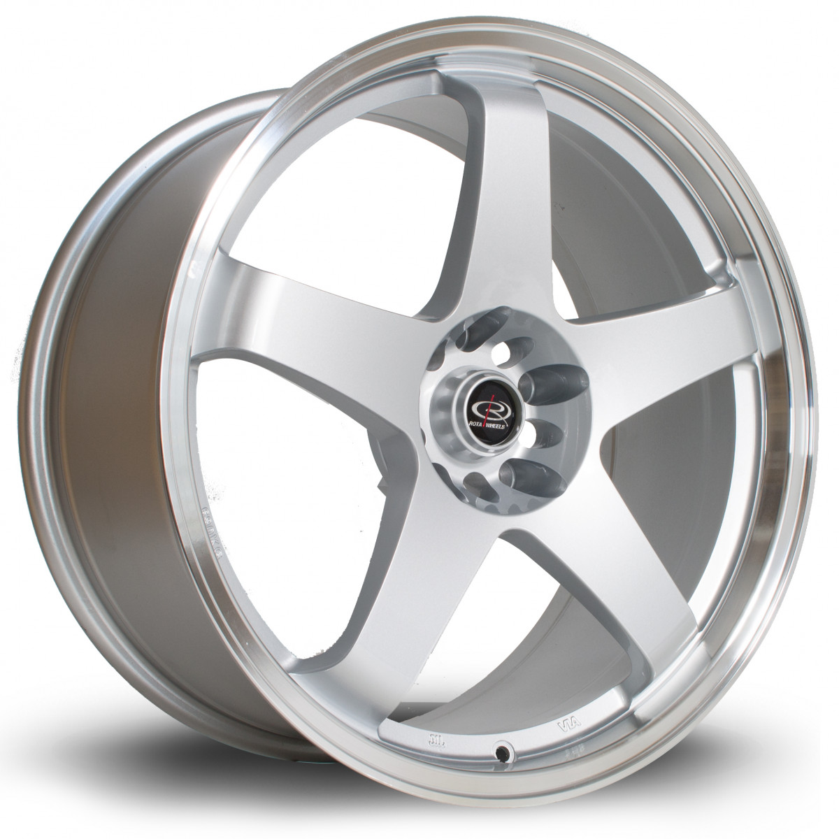 GTR 19x9 5x114 ET20 Silver with Polished Lip