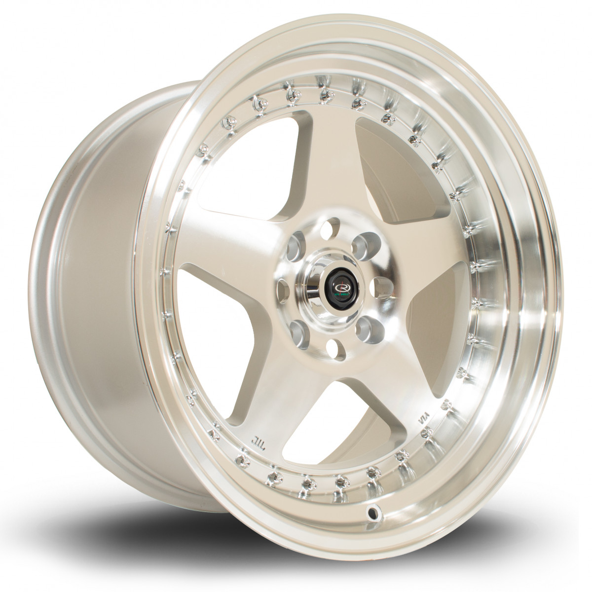 Kyusha 17x9.5 4x114 ET12 Silver with Polished Face