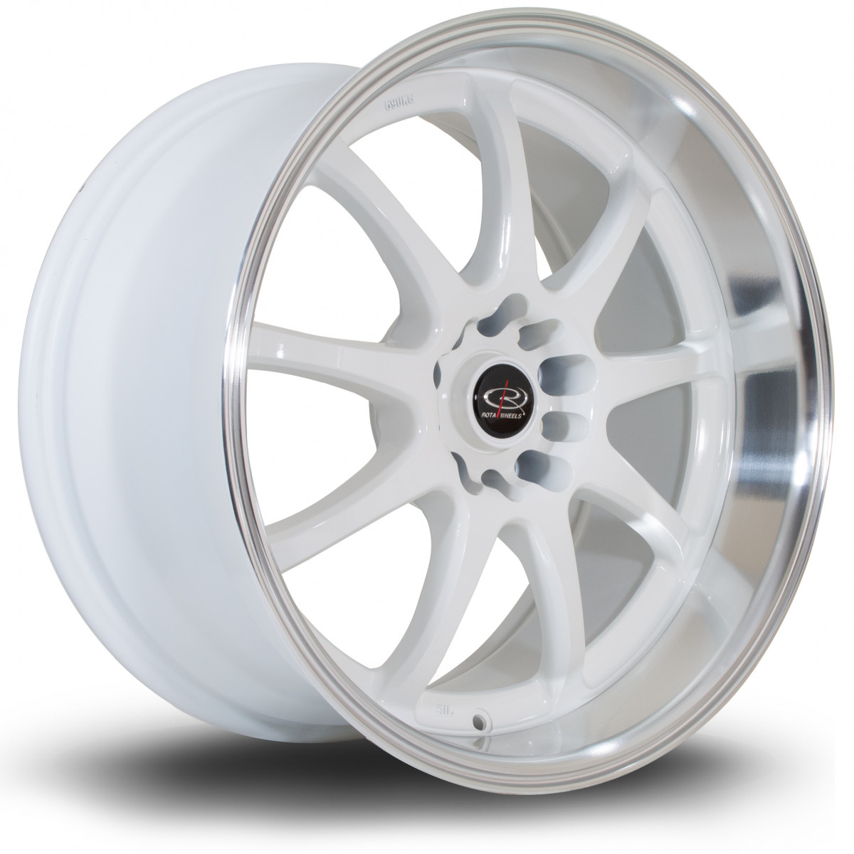 P1R 18x9.5 5x114 ET12 White with Polished Lip