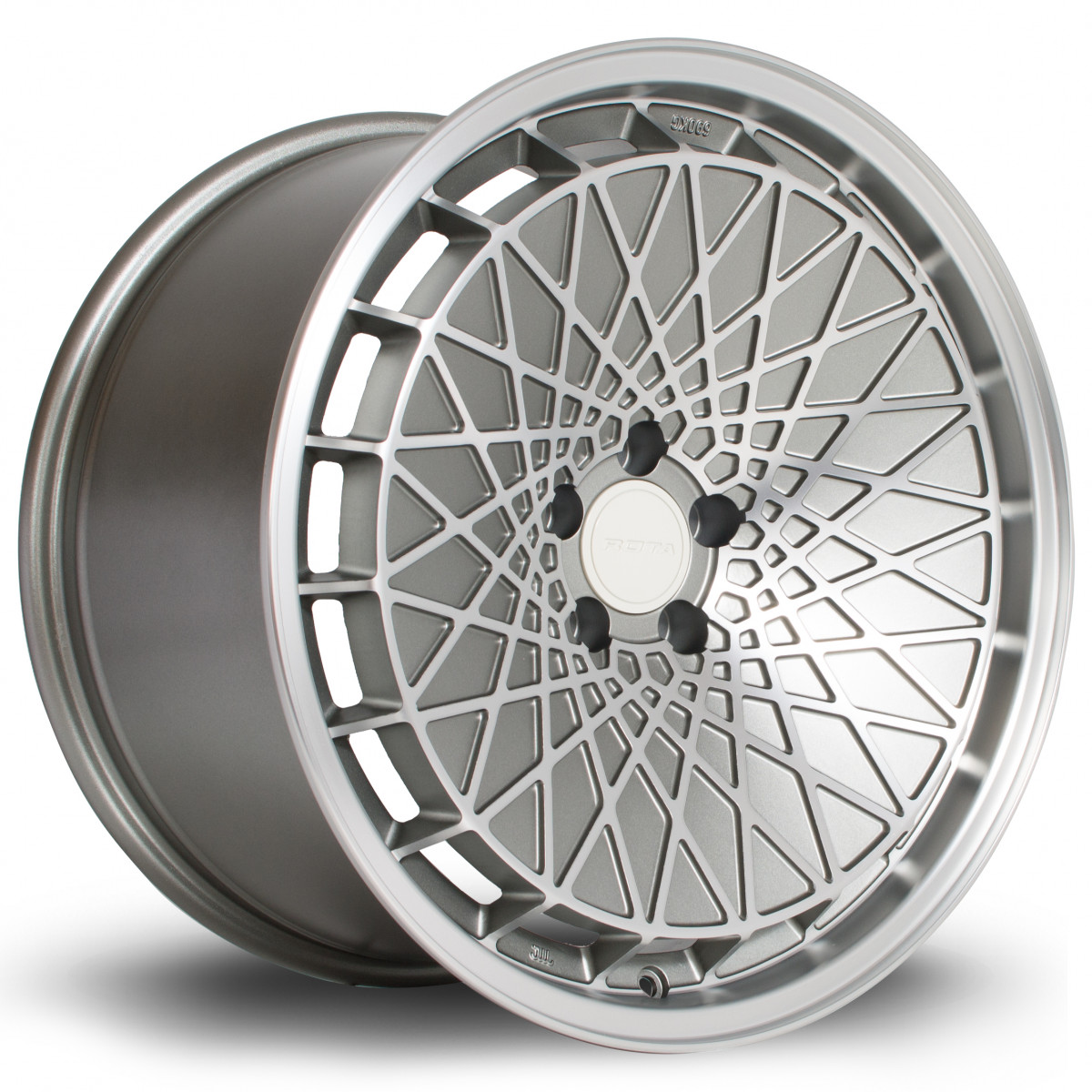 RM100 18x9.5 5x100 ET23 Steelgrey with Matte Polished Face