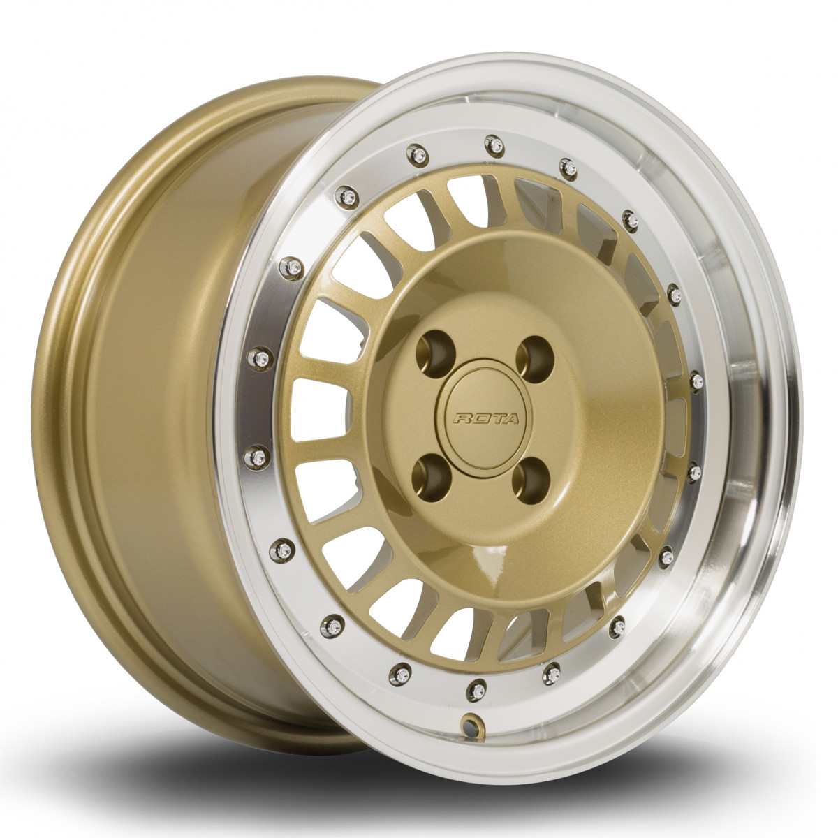 Speciale 15x7 4x108 ET35 Gold with Polished Lip