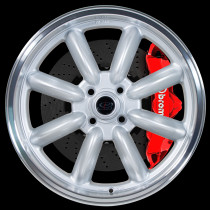 RB 17x7.5 4x100 ET45 Silver with Polished Lip