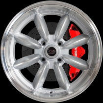 RBR 17x8.5 4x114 ET4 Silver with Polished Lip
