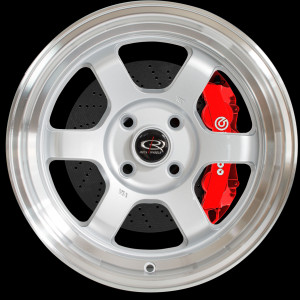 Grid-V 15x9 4x100 ET0 Silver with Polished Lip