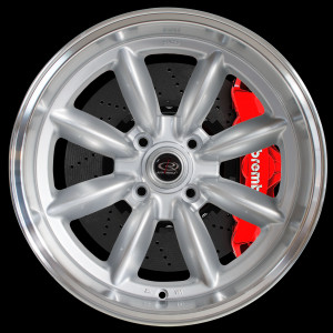 RBX 17x9 4x114 ET-13 Silver with Polished Lip