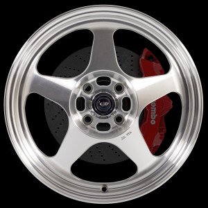 Slipstream 16x7 4x100 ET40 Steel Grey with Polished Face