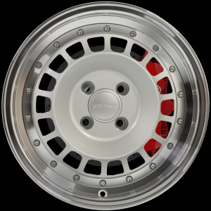 Speciale 15x7 4x108 ET20 Silver with Polished Lip