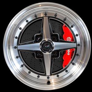 Zero 15x8 4x100 ET10 Gloss Black with Polished Face