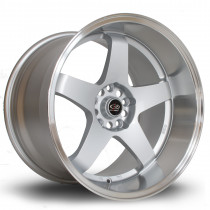 GTR-D 18x12 5x114 ET20 Silver with Polished Lip