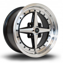 Zero 15x7 4x100 ET35 Gloss Black with Polished Face