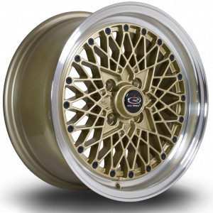OSMesh 15x7 4x100 ET30 Gold with Polished Lip