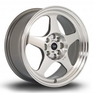 Slipstream 16x7 4x100 ET40 Steel Grey with Polished Face